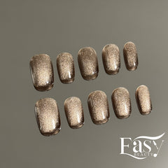 Gilded Twilight - Luxe Metallic Press-On Nails