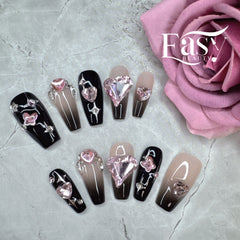 Romantic Hearts Nail Wraps - Extravagant Series