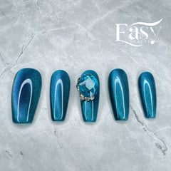 Glittering Azure Nail Wraps - Bold Series