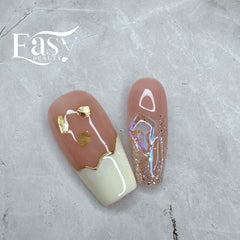 Ethereal Blossom - French Tip with Glitter Accent Nails