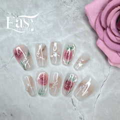 Soft Rose Nail Wraps - Petite Series