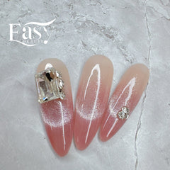 Subtle Peach Sparkle Nail Wraps - Petite Series