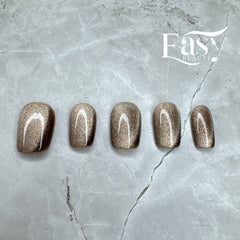 Gilded Twilight - Luxe Metallic Press-On Nails