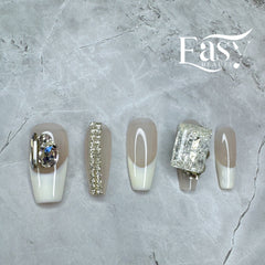 Sparkling Neutral Nail Wraps - Extravagant Series