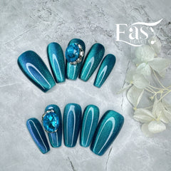 Glittering Azure Nail Wraps - Bold Series